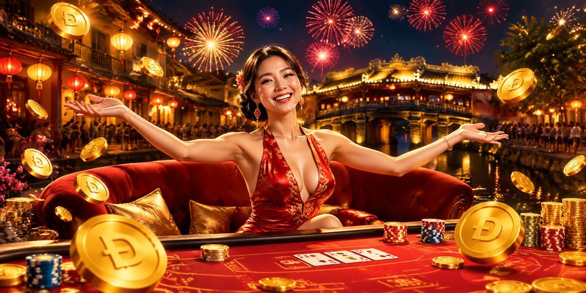 Bầu không khí baccarat sôi động tại khu chợ đêm Hội An với ánh đèn lung linh